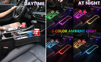 Organiseur de siège de voiture LED 7 couleurs avec chargeur rapide USB