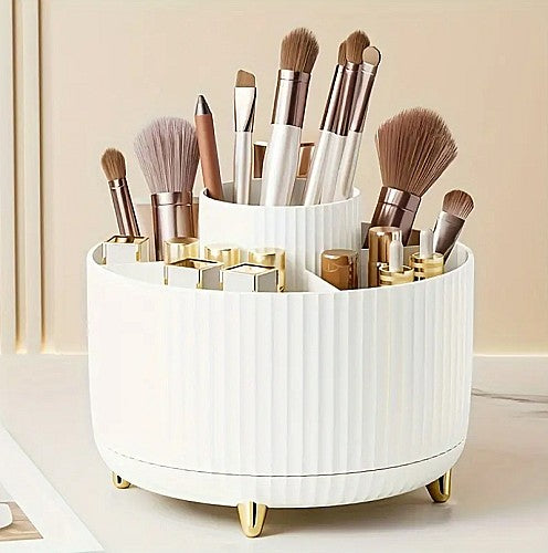 Organisateur de maquillage et de pinceaux rotatif à 360°