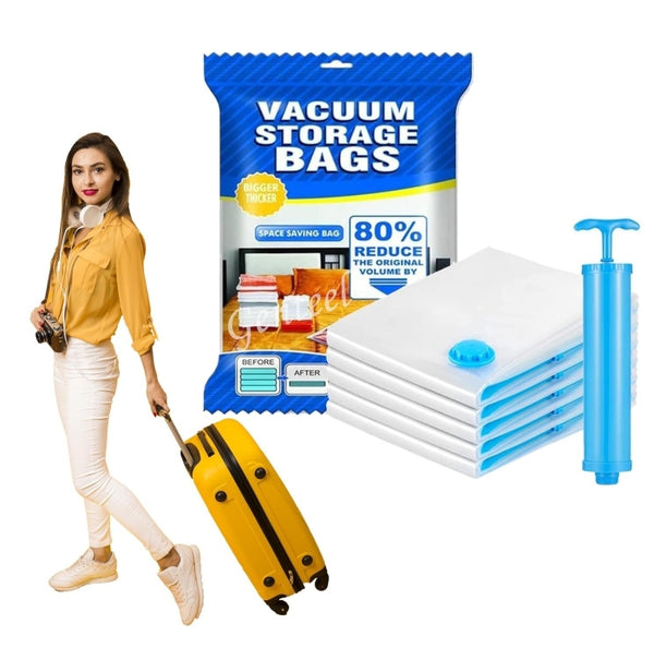 5 x Sacs de rangement sous vide + Pompe