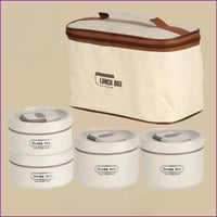 Set de 4 Boîtes à Lunch Premium avec sac isotherme