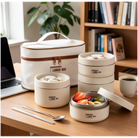 Set de 4 Boîtes à Lunch Premium avec sac isotherme